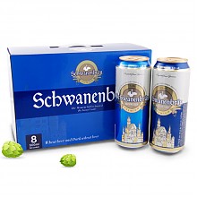 京东商城 德国原装进口啤酒 天鹅城堡（Schwanenbrau）精品礼盒 500ml*（4听小麦+4听黑啤）混合随心装 更多享受 *4件 124元（合31元/件）