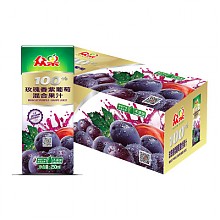 苏宁易购 众果100%玫瑰香紫葡萄混合果汁250ml×16盒 标箱 15.8元