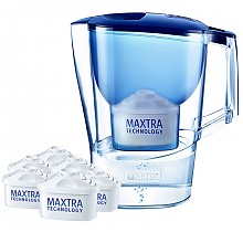 京东商城 碧然德（BRITA）一壶七芯套装 过滤净水器 家用滤水壶 净水壶 Aluna 摩登系列 3.5L（蓝色） 278.63元