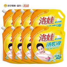 苏宁易购 洛娃 多功能洗衣液补充装1.5kg*8袋装洗衣液 58.9元（需用券）