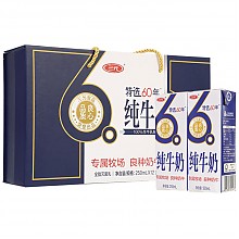 京东商城 三元 特选60年纯牛奶250ml*12 礼盒装 48元