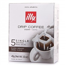 京东商城 意大利进口 意利（illy）咖啡粉深度烘焙45g（滤挂式） 29.9元