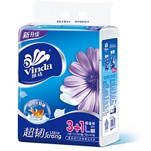 京东商城 维达(Vinda) 抽纸 超韧3层120抽软抽*4包(大规格) 11元