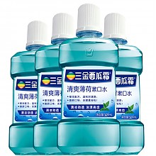 京东商城 三金 西瓜霜天然漱口水薄荷味500ml*4瓶 65元