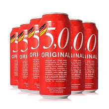 苏宁易购 OETTINGER 奥丁格 5.0系列 窖藏啤酒 500ml*6罐 38元，可99-30