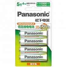 京东商城 松下（Panasonic）三洋爱乐普技术镍氢5号五号可充电电池4粒适用于话筒相机HHR-3MRC/4B（无充电器） 40元