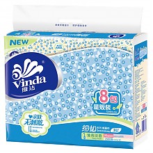 京东商城 维达(Vinda) 抽纸 细韧3层120抽压花软抽*8包(中规格) 15元