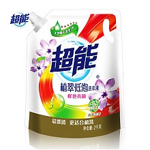 苏宁易购 超能 植翠低泡洗衣液 2kg*2件 37元