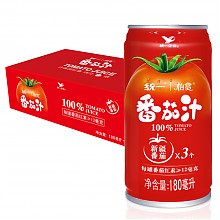 京东商城 统一 番茄汁 （无添加糖、盐）180ml*24罐 83元