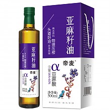 京东商城 帝麦 食用油  压榨一级 初榨冷榨 胡麻油 亚麻籽油500ml 39元