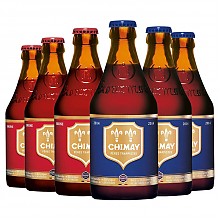 京东商城 比利时进口啤酒 Chimay 智美（红帽*3/蓝帽*3）啤酒 精酿啤酒 组合装 330ml*6瓶 79.9元