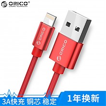 京东商城 奥睿科（ORICO）LTF-10 苹果数据线手机充电线尼龙快速充电数据线iPhone5s/6s/7/Plus 1米 红色 5.9元
