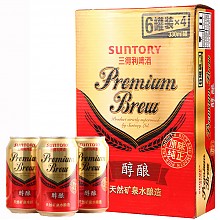 京东商城 三得利啤酒（Suntory） 醇酿 9.5度 330ml*24听 整箱装 *2件 108元（合54元/件）