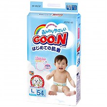 京东商城 日本大王(GOO.N) 维E系列 婴儿纸尿裤 大号L54片(9-14kg) 原装进口 新旧包装随机发货 75元（需用券）