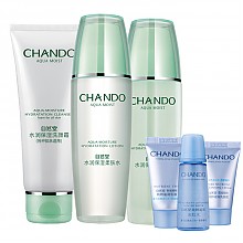 京东商城 自然堂（CHANDO）水润保湿基础套装 （洗颜霜100g+柔肤水135ml+柔肤乳100ml+雪域三件套） 119元