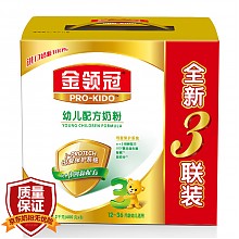 京东商城 伊利奶粉 金领冠系列 幼儿配方奶粉 3段1200克特惠三联装新包装（1-3岁幼儿适用） 121.55元