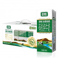 京东商城 圣牧 全程有机 全脂纯牛奶200ml*12盒精品装 34.8元