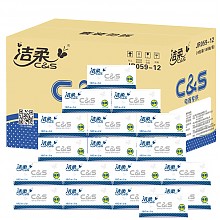 京东商城 洁柔（C&S）抽纸 柔软细腻2层180抽面巾纸*24包(M中号 布艺圆点系列 温和亲肤 整箱销售) 49.9元