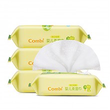 京东商城 康贝（Combi)手口专用婴儿柔湿巾25片*4 14.9元