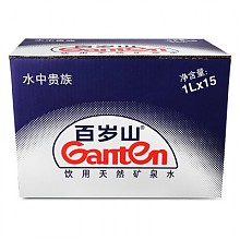 苏宁易购 景田 百岁山 饮用天然矿泉水1L*15瓶 箱装 水饮料 52.7元，可499-200