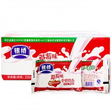 京东商城 银桥 酸酸乳酸牛奶饮品200mlx16袋整箱装 经典草莓味 *2件 28元（合14元/件）