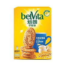 苏宁易购 belVita 焙朗 早餐饼 牛奶谷物味/坚果蜂蜜味 300g *3件 25.02元（3件6折），可199-60/299-100/499-200