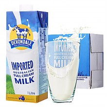 京东商城 澳大利亚 进口牛奶 德运（Devondale） 全脂牛奶 1L*10 整箱装 89元（需用券）