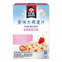 京东商城 桂格（QUAKER）桂格美味大燕麦片 水果优格口味200g *2件 19.9元（合9.95元/件）