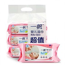 苏宁易购 一帆婴儿湿巾240片(三连包 80片*3) 超值装 9.9元
