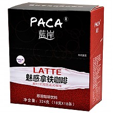 京东商城 蓝岸 PACA 魅惑拿铁咖啡即溶咖啡饮料 净含量324g（18*18条） *6件 99元（合16.5元/件）