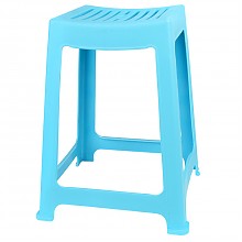 京东商城 茶花 凳子塑料条纹凳46.6cm高方凳4只装 蓝色 *4件 99元包邮（合24.75元/件）