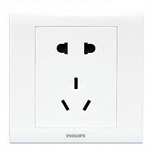 京东商城 飞利浦(PHILIPS) 开关插座 P3系列 10A五孔插座 雅白色 12只装 79元