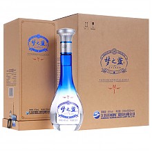 京东商城 洋河蓝色经典 梦之蓝M1 45度 整箱装白酒 500ml*4瓶（内含2个礼袋） 口感绵柔浓香型 1186元