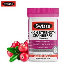 苏宁易购 移动专享：SWISSE 高浓度蔓越莓胶囊 25000mg 30粒 *2件 126元包邮包税