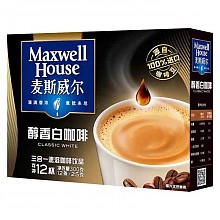 京东商城 麦斯威尔醇香白咖啡12条（300克/盒） *2件 29.9元（合14.95元/件）