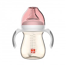 京东商城 gb好孩子母乳实感宽口径握把吸管PPSU奶瓶240ml-粉红(小饿魔系列) *2件 110元（合55元/件）