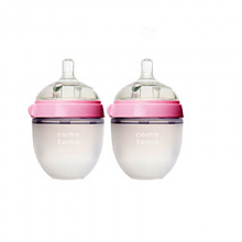 苏宁易购 2个装 Comotomo 可么多么 婴幼儿 150TP硅胶奶瓶 粉色 150ml 美国直采 135元