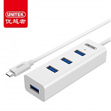 京东商城 优越者(UNITEK)USB3.0分线器30CM Type-C转USB多接口转换器 苹果华为电脑一拖四4口HUB集线器白色Y-3089CWH 59元