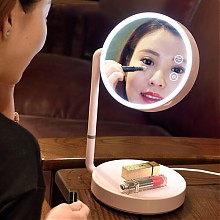 京东商城 HAIDE 海德照明 化妆镜 LED补光化妆灯 台灯化妆二用  T521 159元
