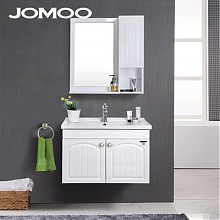 苏宁易购 JOMOO 九牧 浴室柜套装（橡胶木白色+龙头32267）+2个开关 2118元