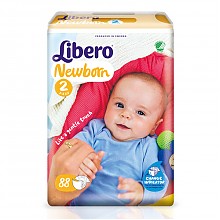 京东商城 丽贝乐(Libero)婴儿纸尿裤新生婴儿尿不湿NB88片 *4件 213.6元（合53.4元/件）