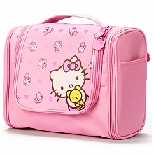 京东商城 蓝橙（LYCEEM）HelloKitty化妆包 大容量旅行洗漱包三开式卡通收纳包 爱心粉 99元