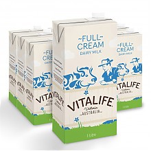 京东商城 澳洲进口牛奶 维纯 Vitalife 全脂UHT牛奶1箱 1Lx12 盒 *2件 159元（合79.5元/件）