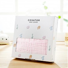 京东商城 隽优（Covator）婴儿浴巾 精梳棉素色六层纯棉水洗纱布方浴巾宝宝婴儿抱毯 A类婴幼儿用 粉色 95*95cm盒装 *3件 107元（合35.67元/件）