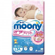 京东商城 moony 尤妮佳 婴儿纸尿裤 L54片 79元