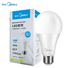 京东商城 美的（Midea） LED灯泡 球泡 15W E27大螺口 5700K 日光色 单只装 33.9元（需用券）