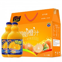 京东商城 大湖果汁饮料 明朗 果汁 橙汁 1L×5瓶 39.9元