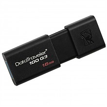 京东商城 Kingston 金士顿 DT 100G3 16GB USB3.0 U盘 黑色 *3件 109.1元（合36.37元/件）