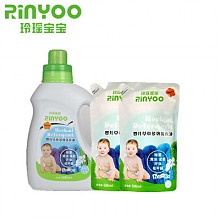 苏宁易购 玲瑶宝宝婴儿草本多效洗衣液套装（1000ml*1瓶+500ml*2袋） 15元