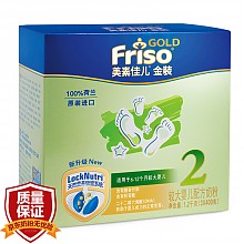 京东商城 美素佳儿（Friso）金装较大婴儿配方奶粉 2段（6-12个月婴幼儿适用）1200克（荷兰原装进口） 214元